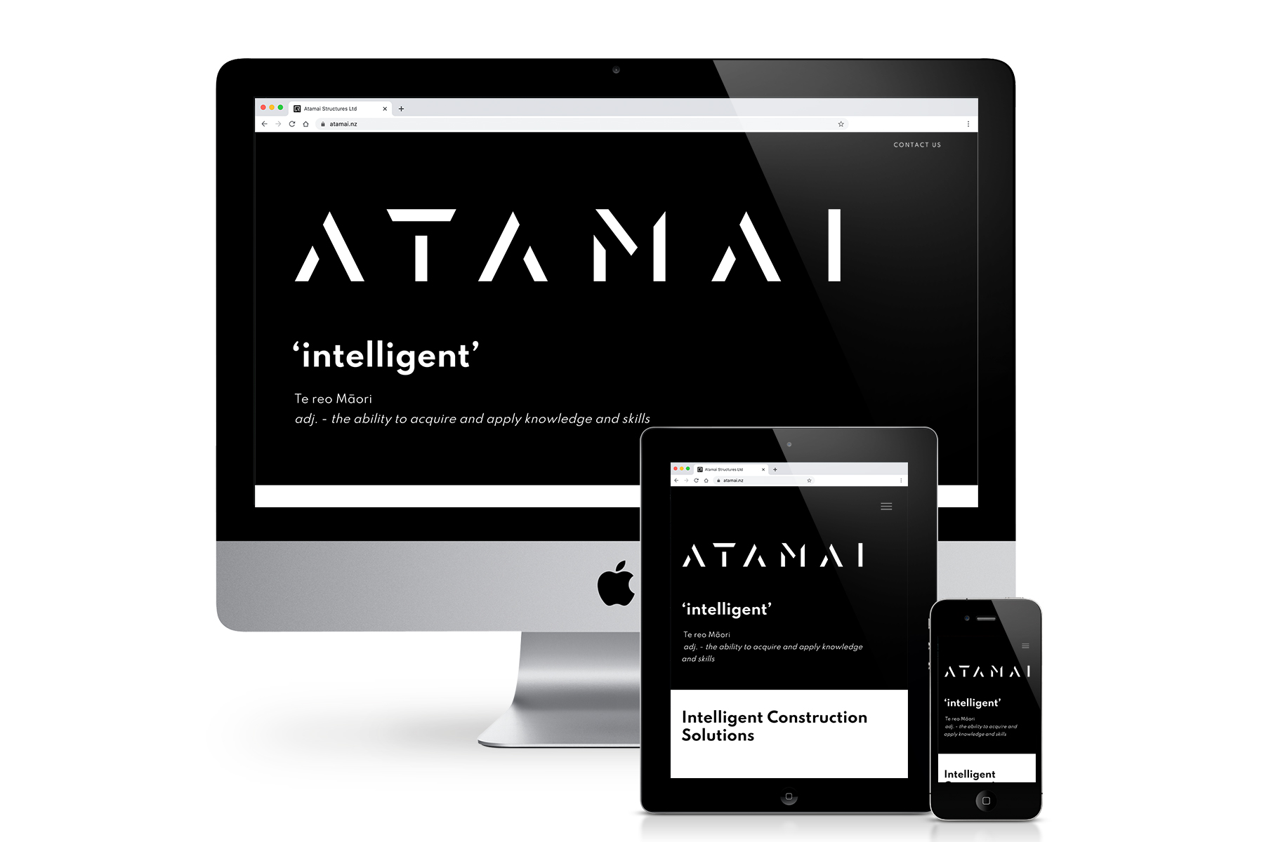 Atamai Structures website design