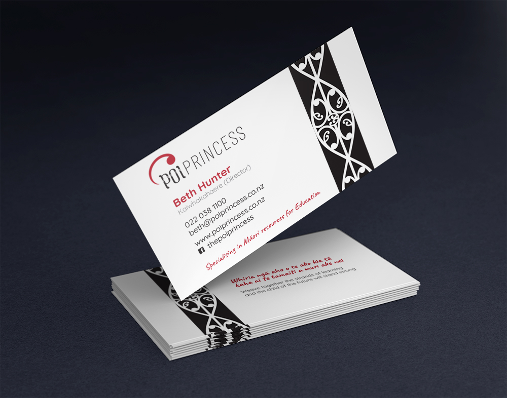 Poi Princess business card design